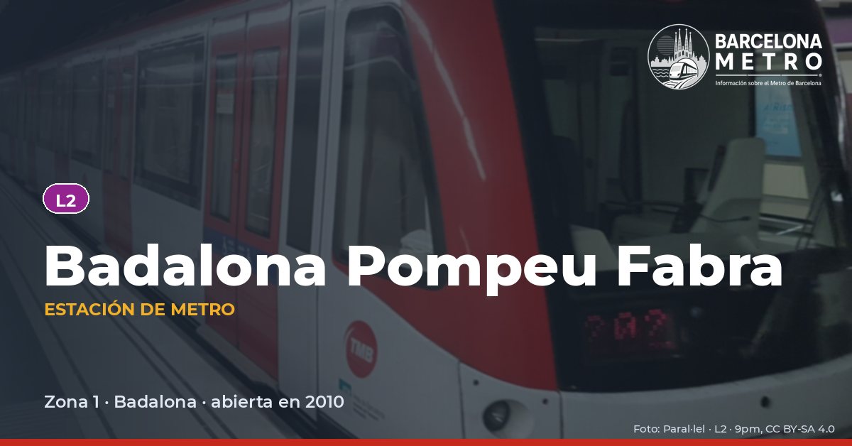 Estación de metro Badalona Pompeu Fabra