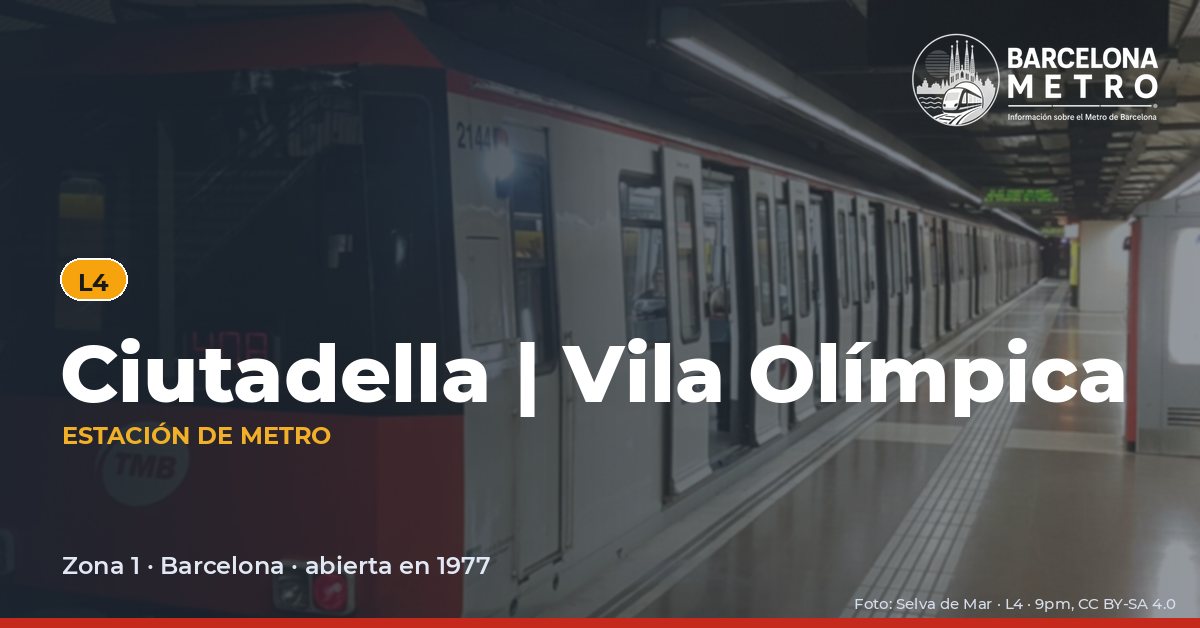 Estación de metro Ciutadella | Vila Olímpica