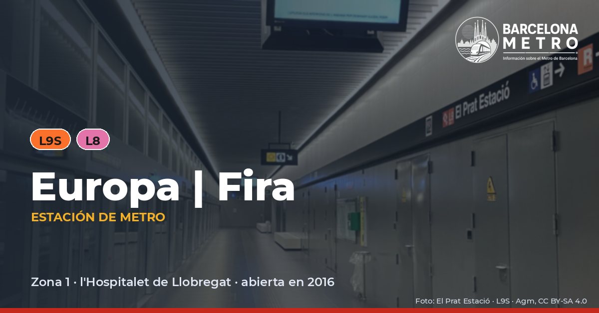 Estación de metro Europa | Fira