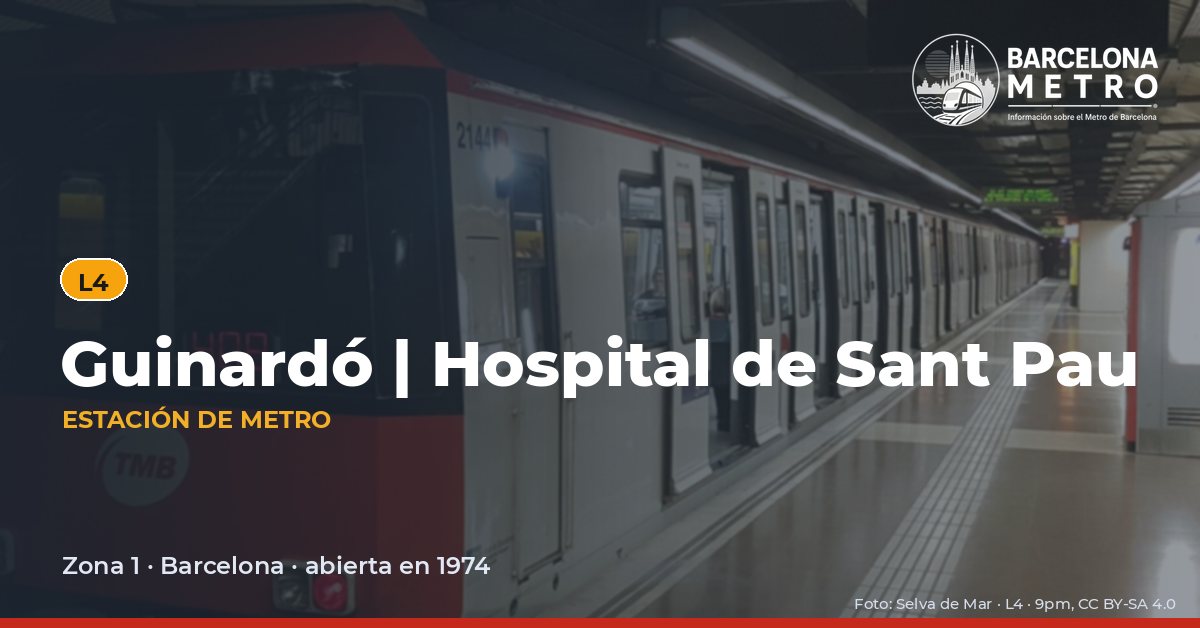 Estación de metro Guinardó | Hospital de Sant Pau