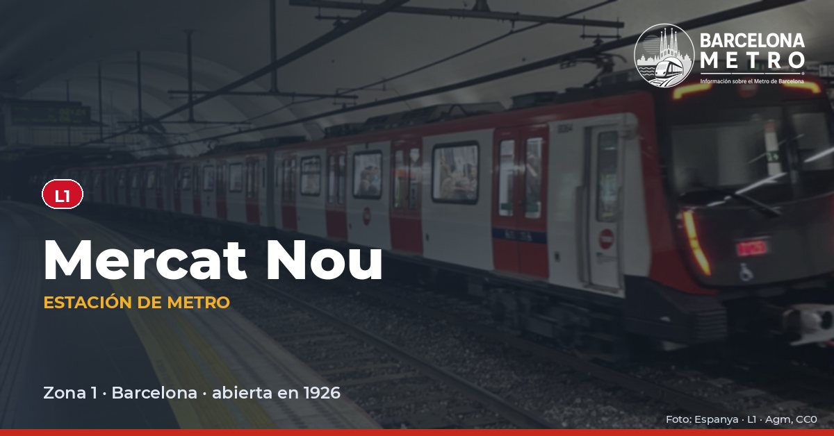 Estación de metro Mercat Nou