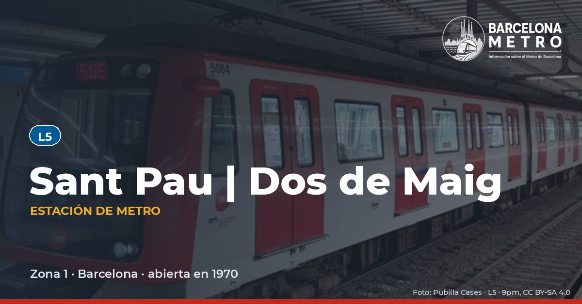 Estación de metro Sant Pau | Dos de Maig