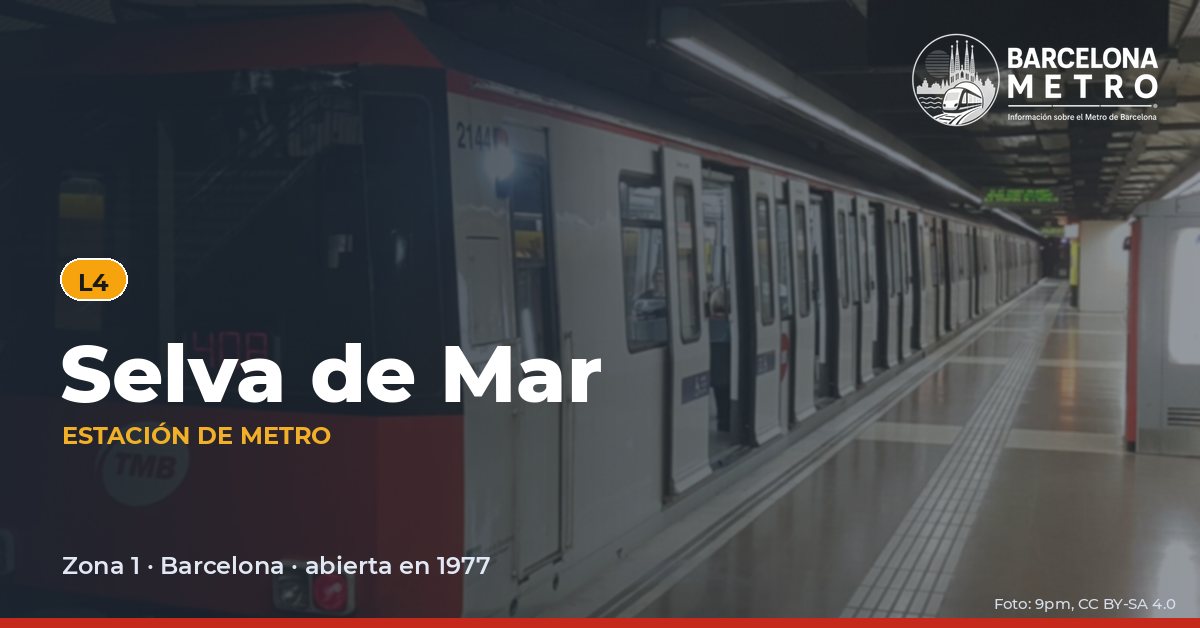 Estación de metro Selva de Mar