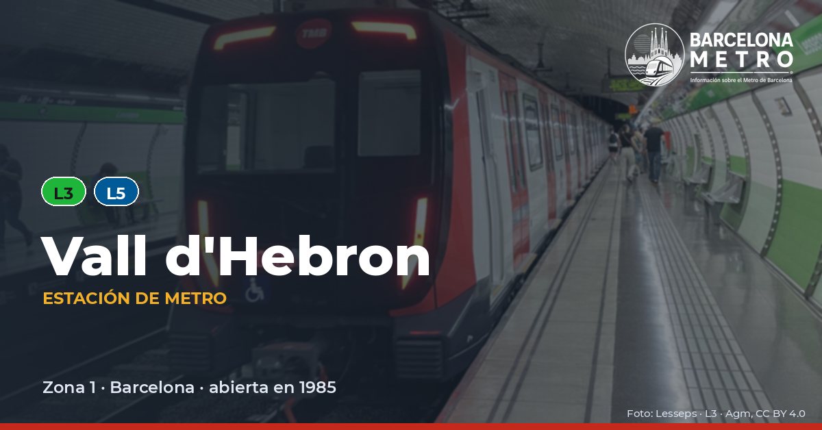 Estación de metro Vall d'Hebron